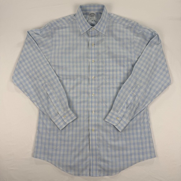 Brooks Brothers Other - Brooks Brothers Dress Shirt Mens 16-34 Classic Fit Blue Yellow Supima Cotton